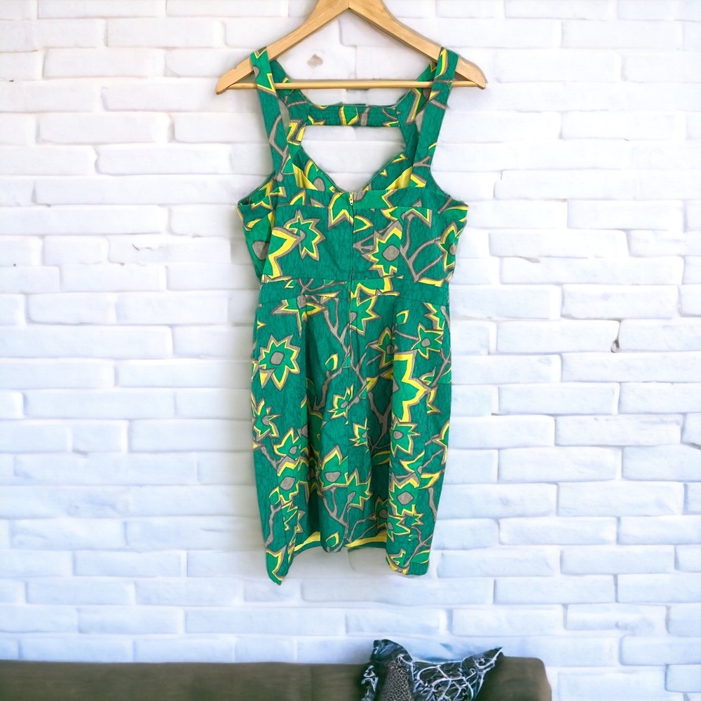 NWT New Muse Green Printed Dress